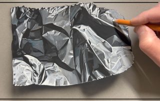 Dessiner du papier aluminium en trompe-l’oeil